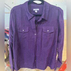 Croft Barrow Women’s Purple Button Jacket Large